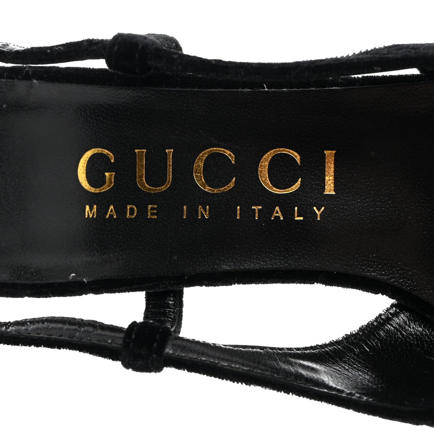 Gucci Velvet GG Monogram Slingback 115mm Pumps 37 Black 6 of 9