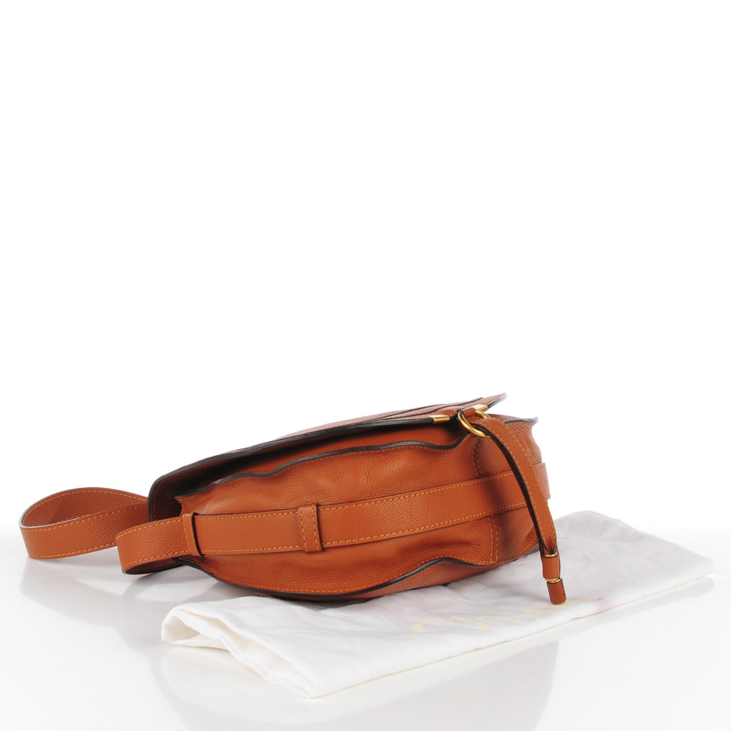 Calfskin Medium Marcie Round Crossbody Bag Tan