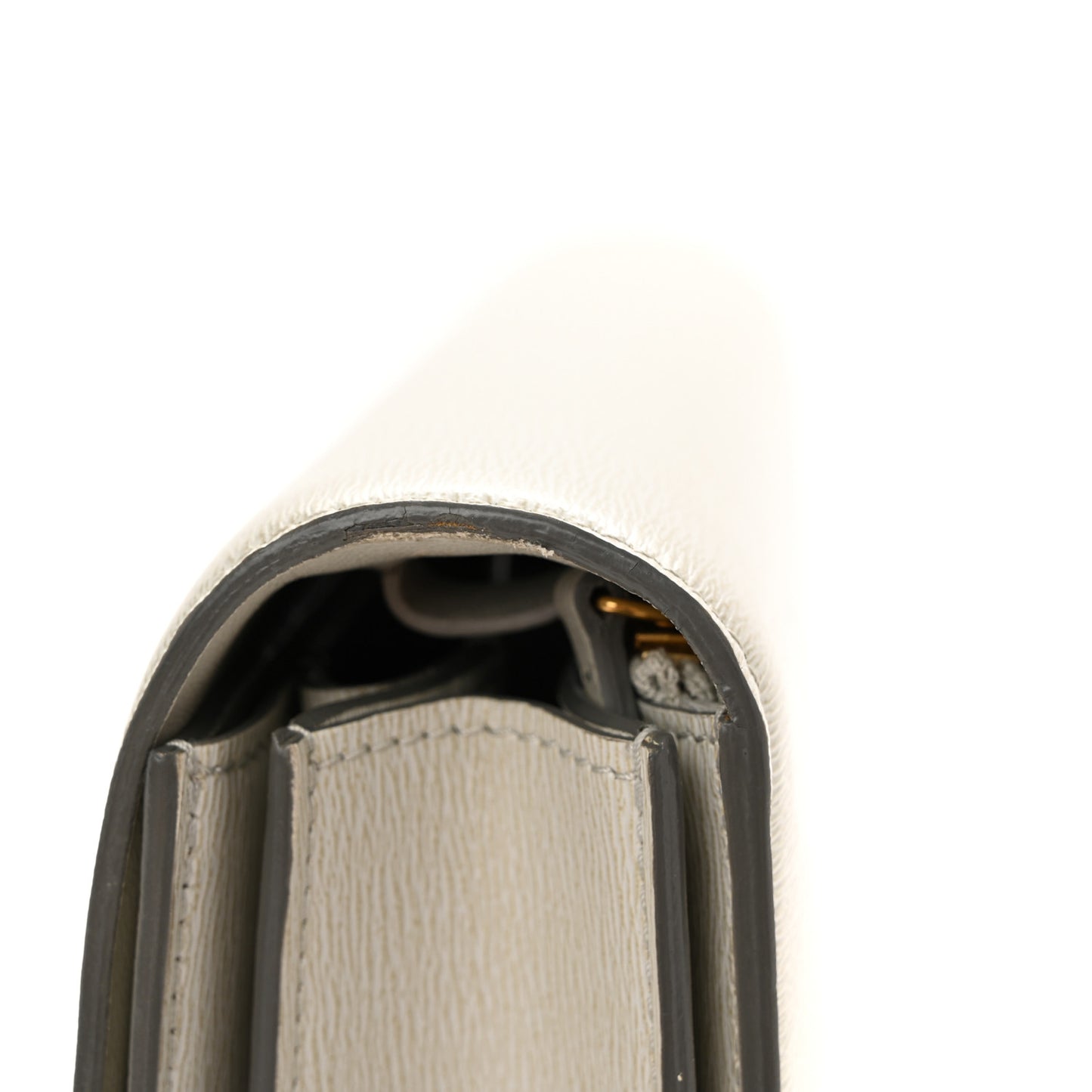 Liege Calfskin Medium Classic Box Flap Bag Pale Grey