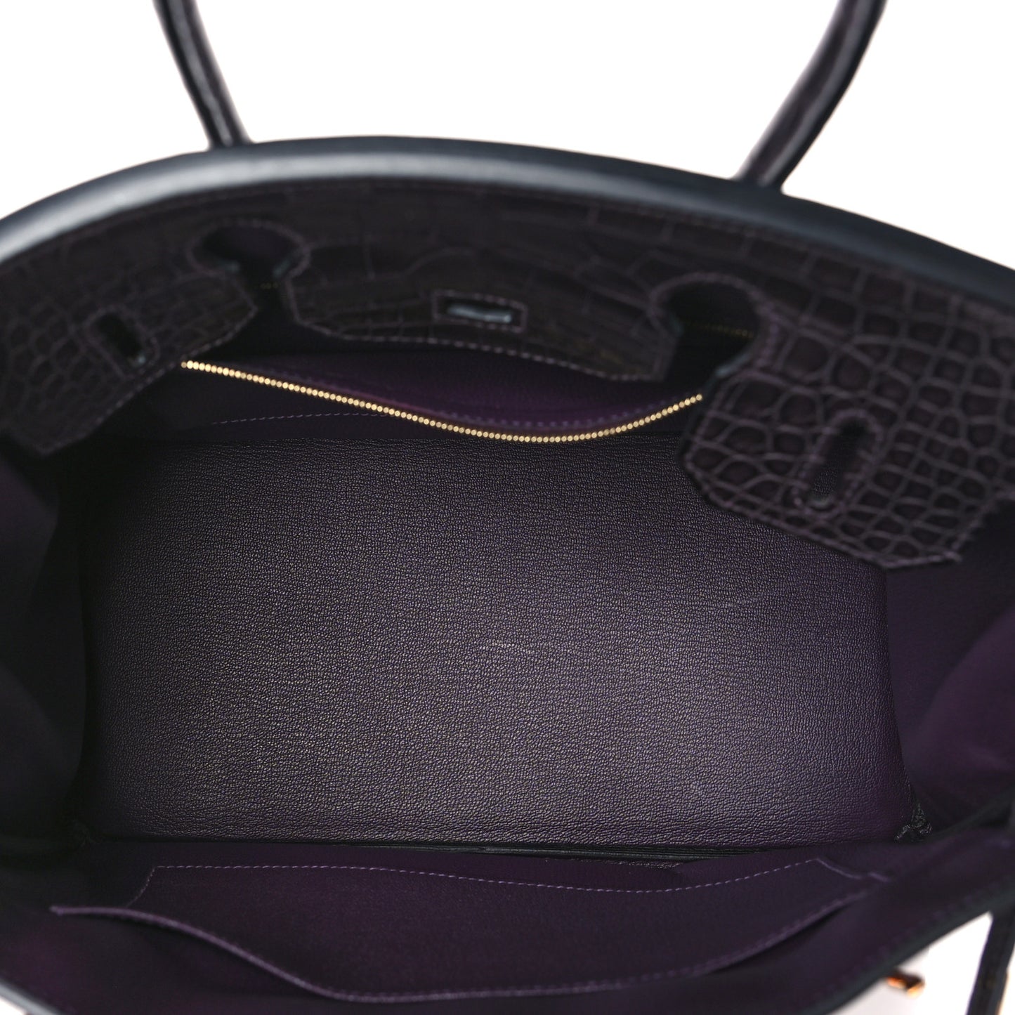 Togo Matte Alligator Birkin Touch 30 Raisin Prunoir
