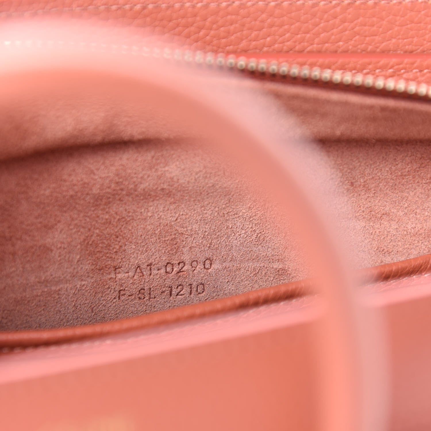 Celine Drummed Calfskin Nano Luggage Lychee 9 of 10
