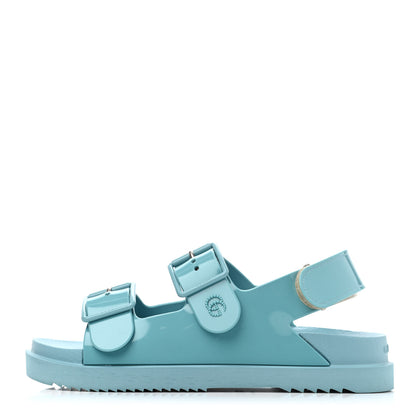 Gucci Rubber Mini Double G Womens Isla Dad Sandals 37 Dusty Azure 1 of 4