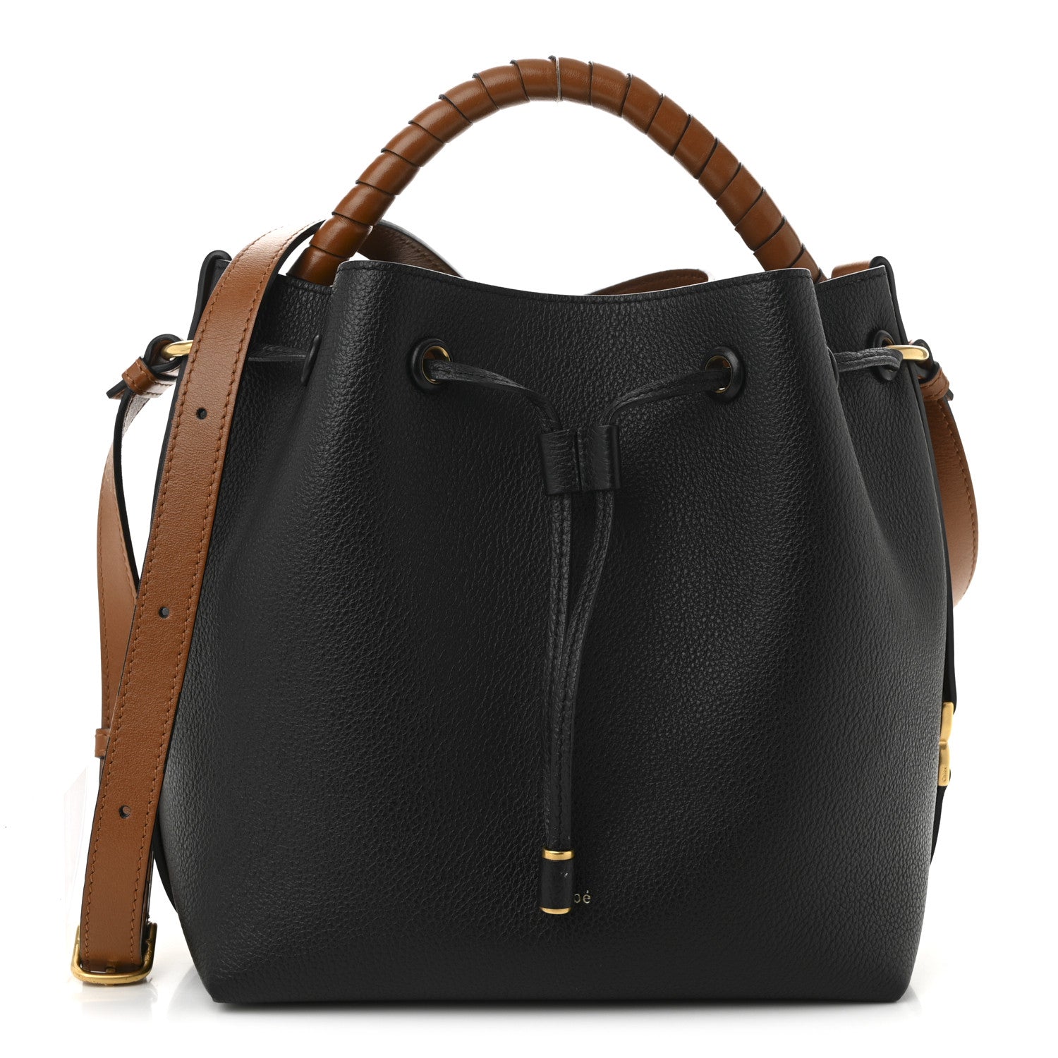 Chloe Grained Calfskin Marcie Bucket Bag Black 1 of 10