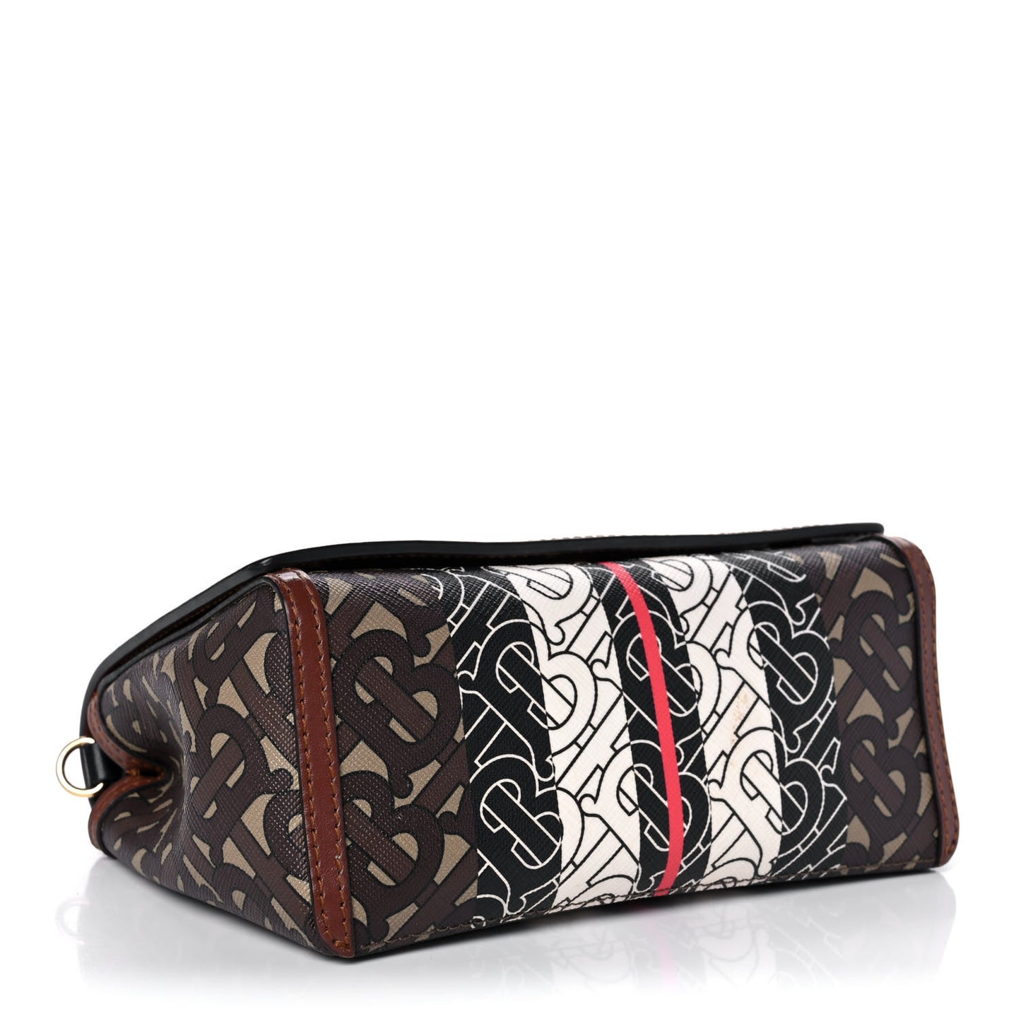 E-Canvas Monogram Stripe Hackberry Crossbody Bag Bridle Brown