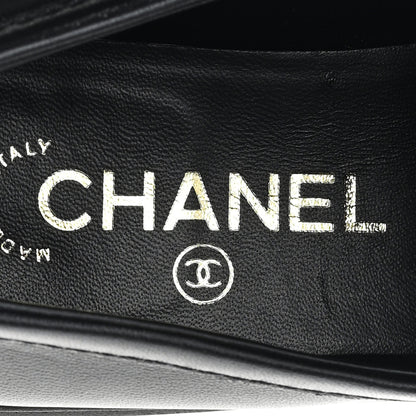 Chanel Lambskin Quilted CC Turnlock Loafers 37.5 Black 8 of 9