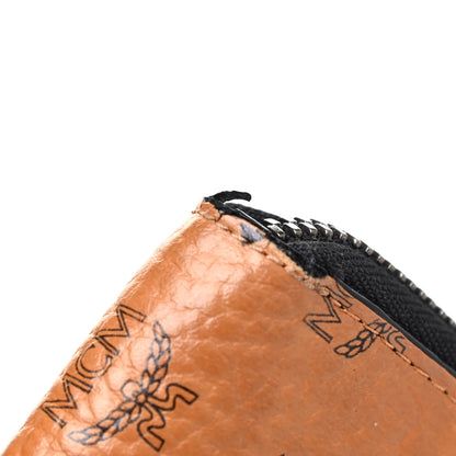 MCM Visetos Large Zip Around Wallet Cognac 5 of 5