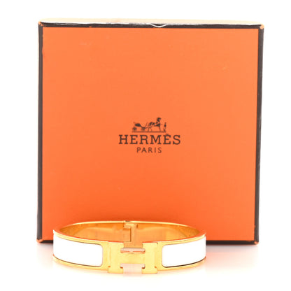 Hermes Enamel Narrow Clic Clac H Bracelet GM White 6 of 6