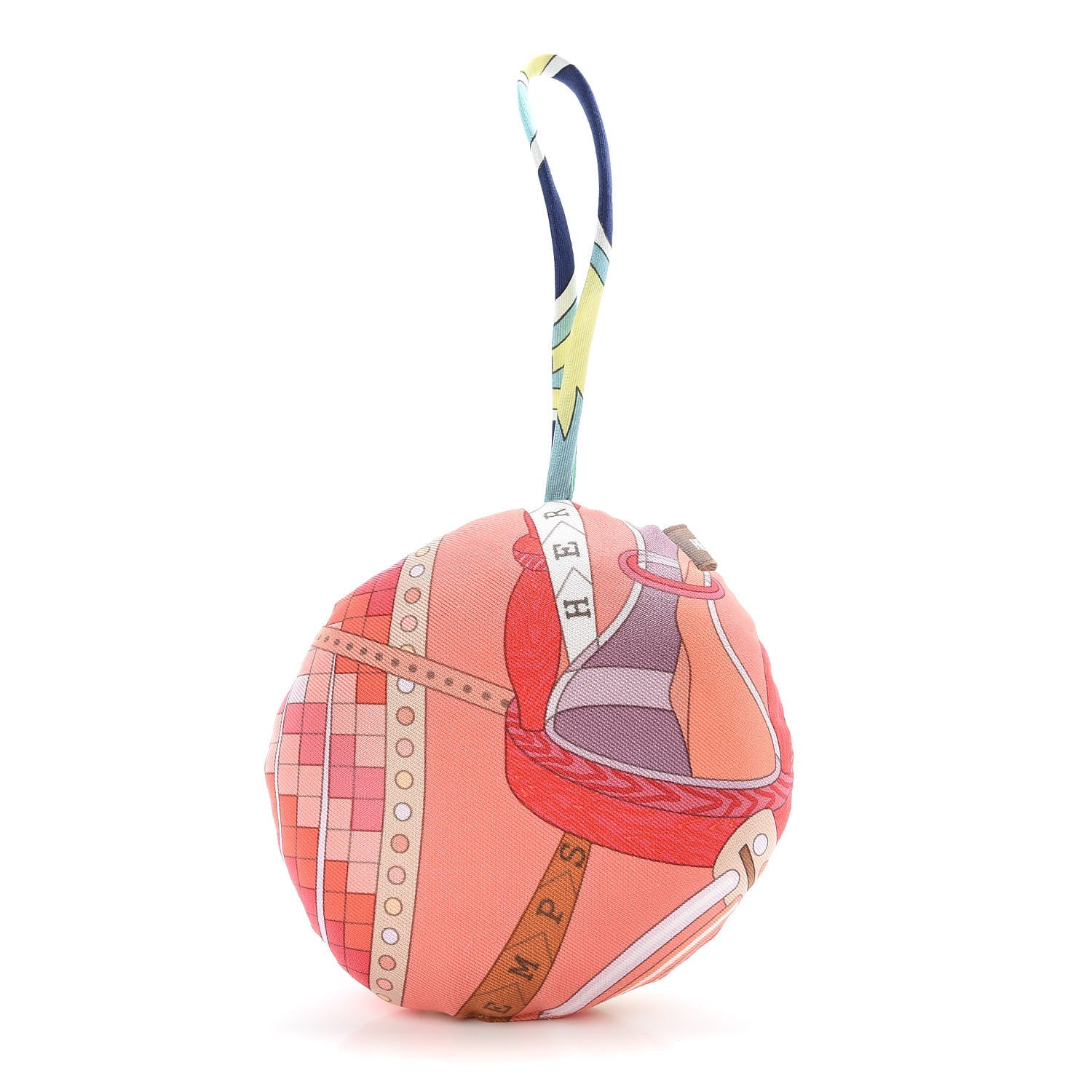 Hermes Silk Petit H Round Ornament Charm 1 of 5