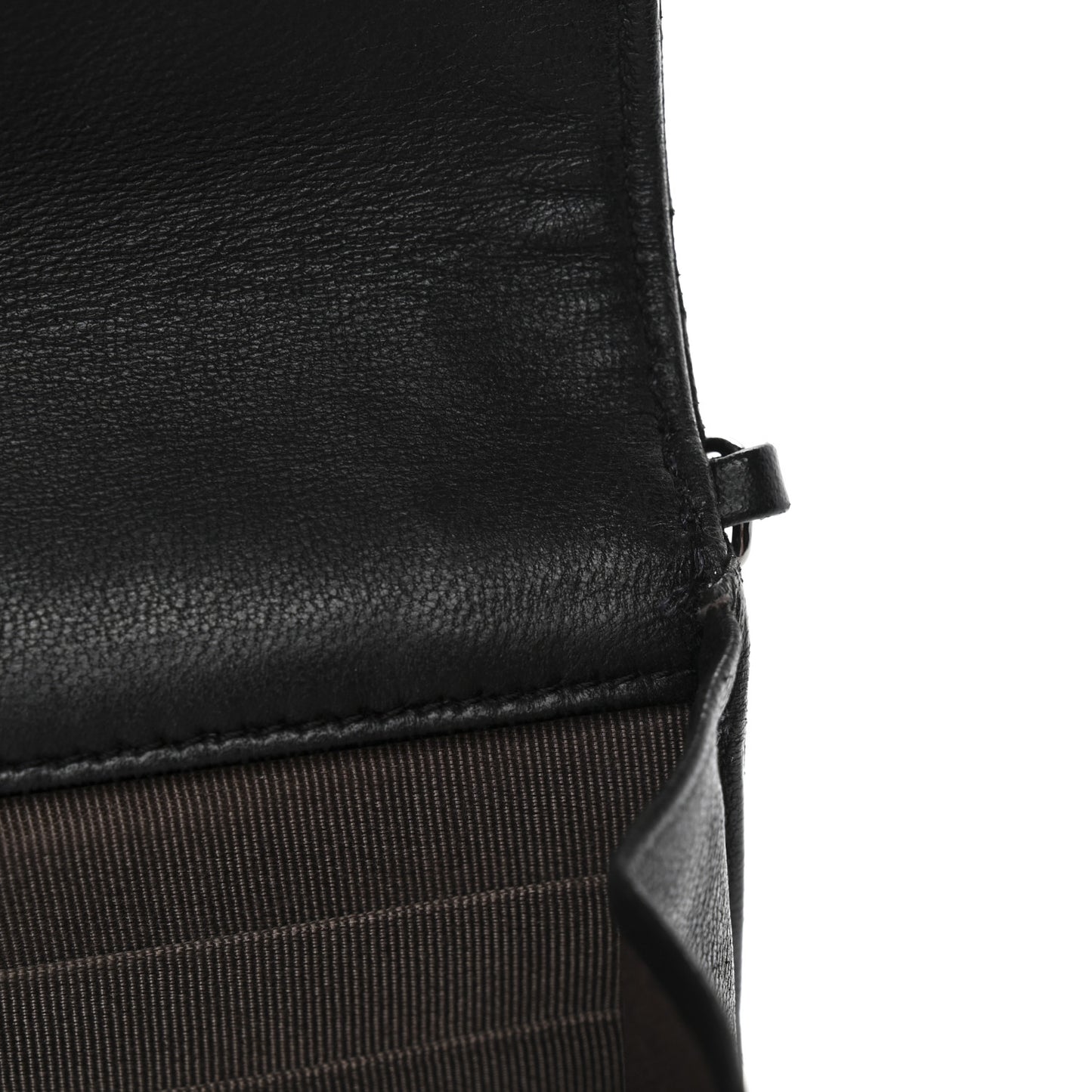 Lambskin Quilted Wallet On Chain WOC Black