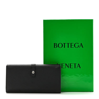 Bottega Veneta Grained Calfskin Flap Wallet Black 9 of 9