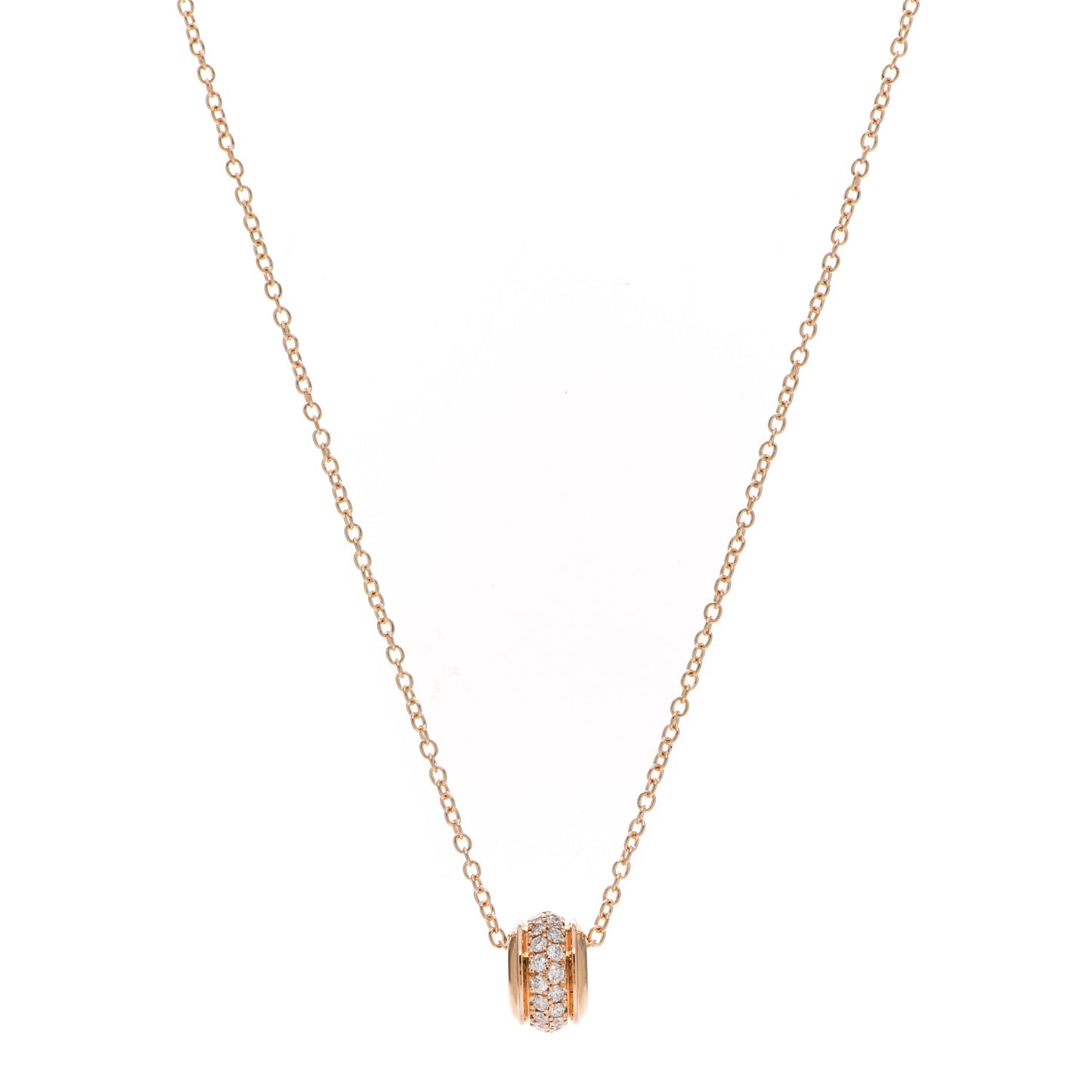 18K Rose Gold Diamond Possession Pendant Necklace
