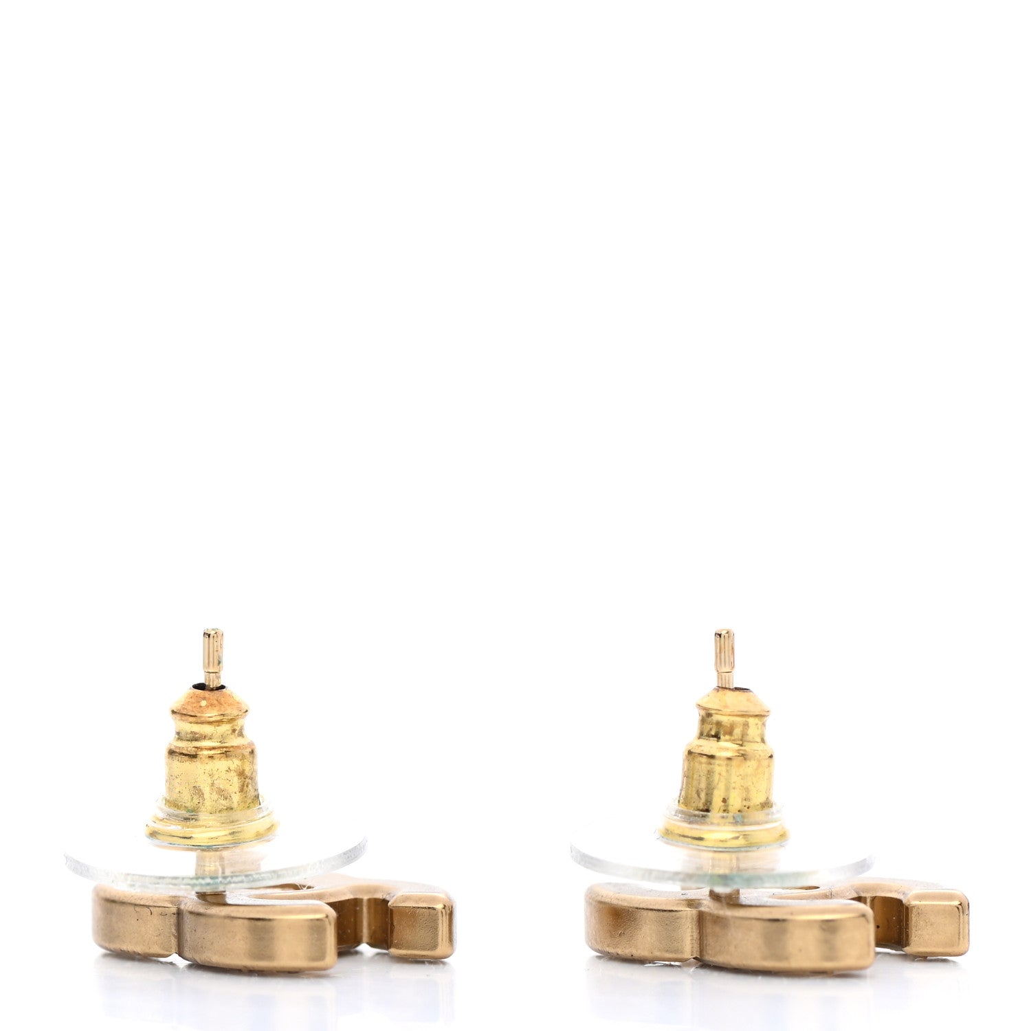 Chanel Crystal CC Earrings Gold 3 of 4