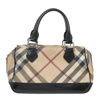 Burberry Supernova Check Patent Bowling Bag Black 1 of 27