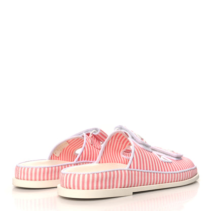 Chanel Printed Calfskin Velcro Dad Flat Mules 40 White Rose 5 of 9