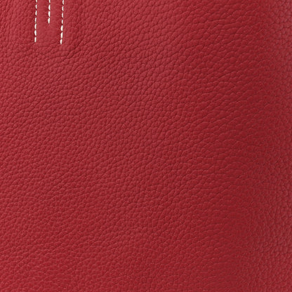 Hermes Taurillon Clemence Double Sens 45 Reversible Tote Rubis Bougainvillea 11 of 25