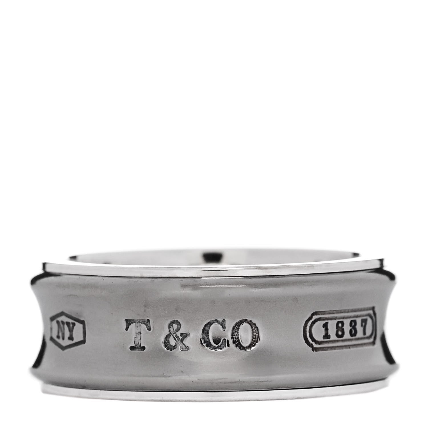 Tiffany Sterling Silver 1837 Band Ring 58 8.5 1 of 4
