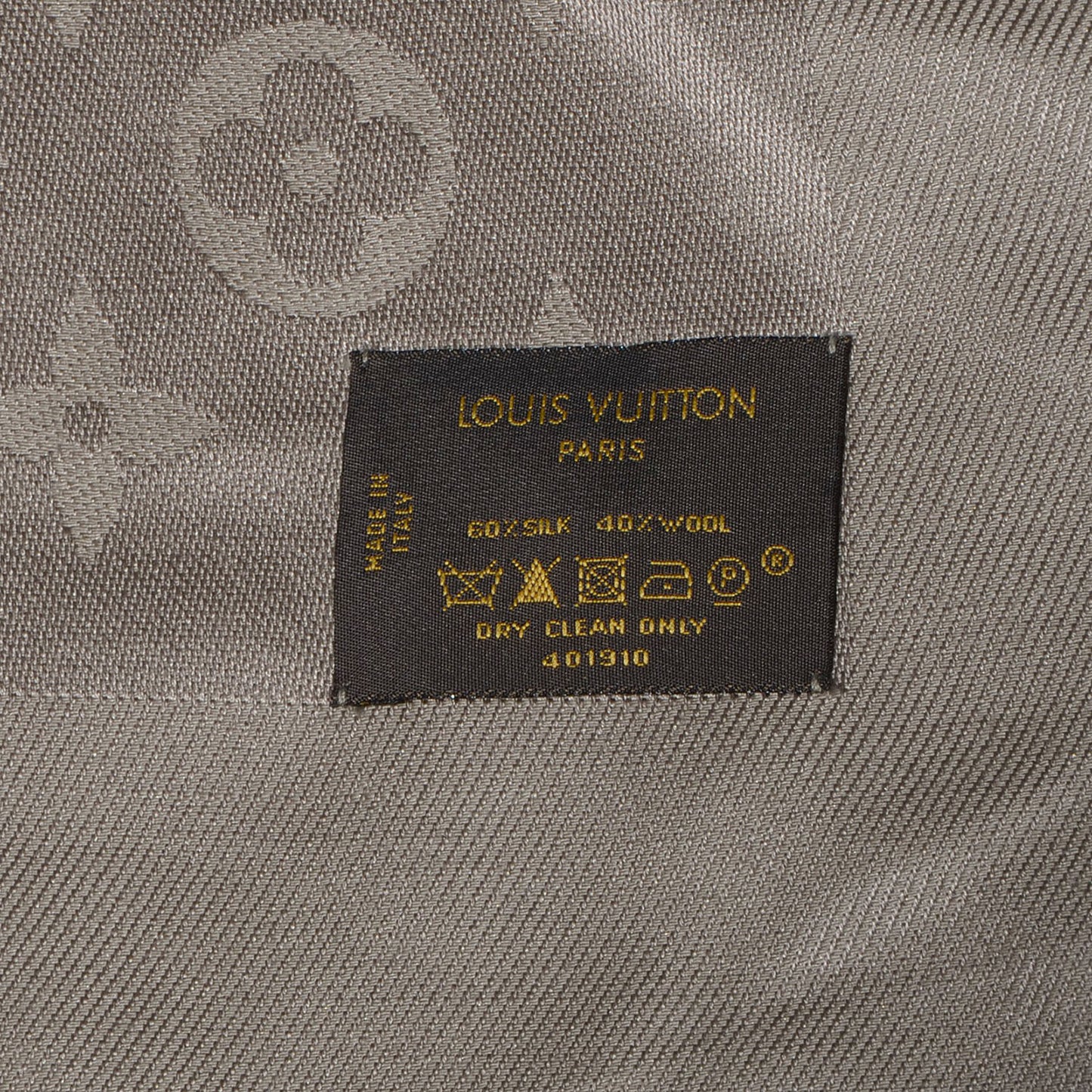 Silk Wool Monogram Shawl Verone