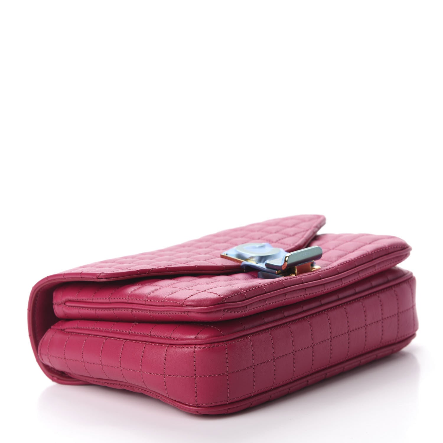 Celine Calfskin Quilted Medium C Bag Pink 4 of 11