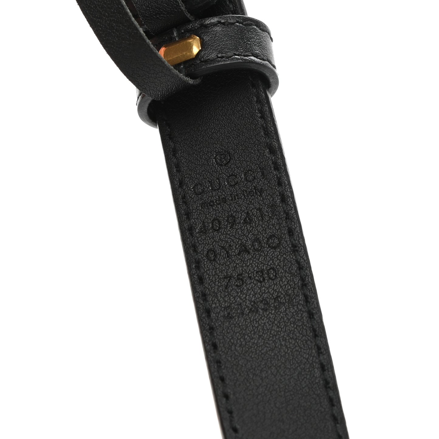 Plutone Calfskin Double G 20mm Belt 75 30 Black