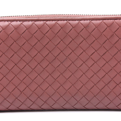 Bottega Veneta Nappa Intrecciato Zip Around Wallet Pink 10 of 10