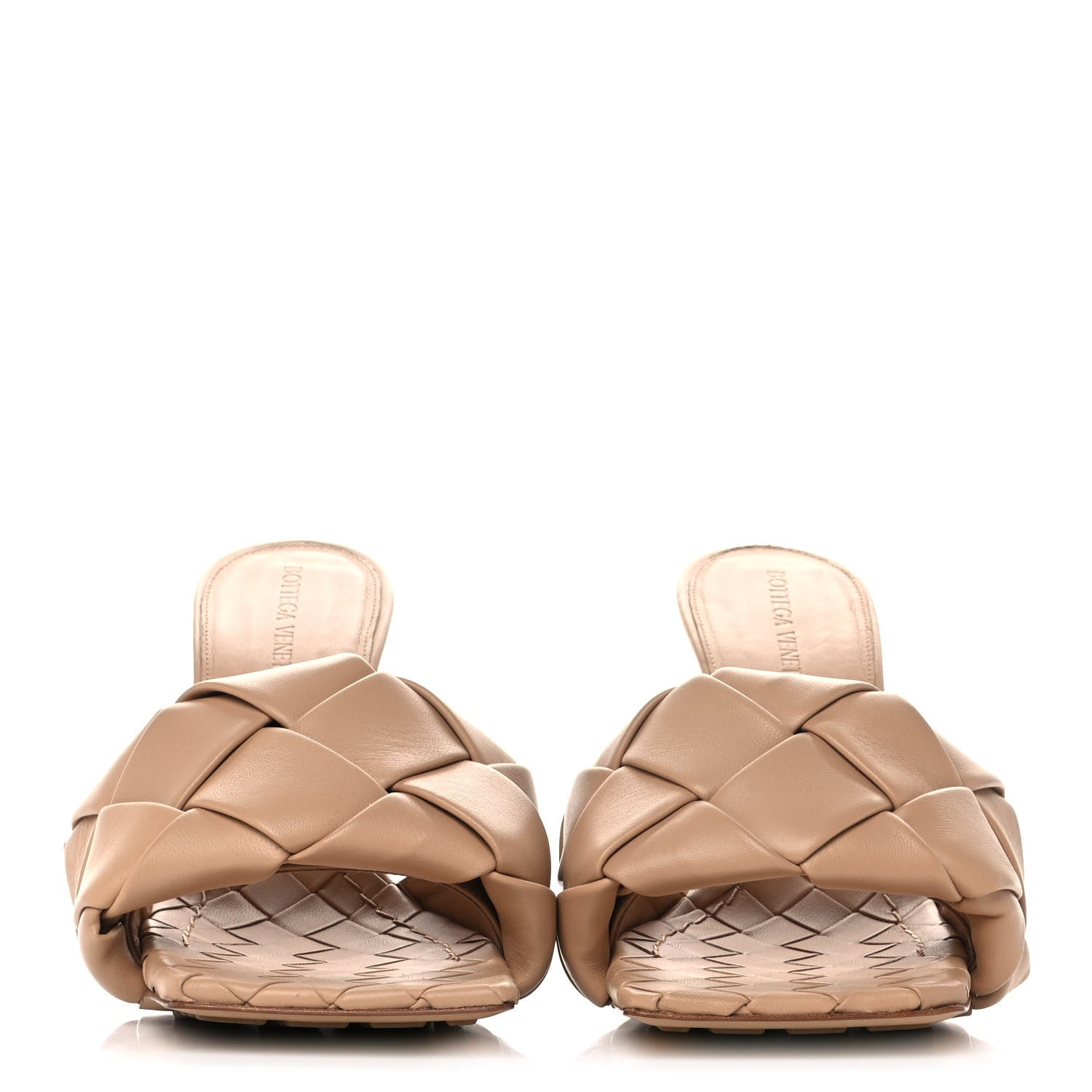 Bottega Veneta Nappa Maxi Intrecciato Lido Mule Sandals 39.5 Cipria 2 of 8