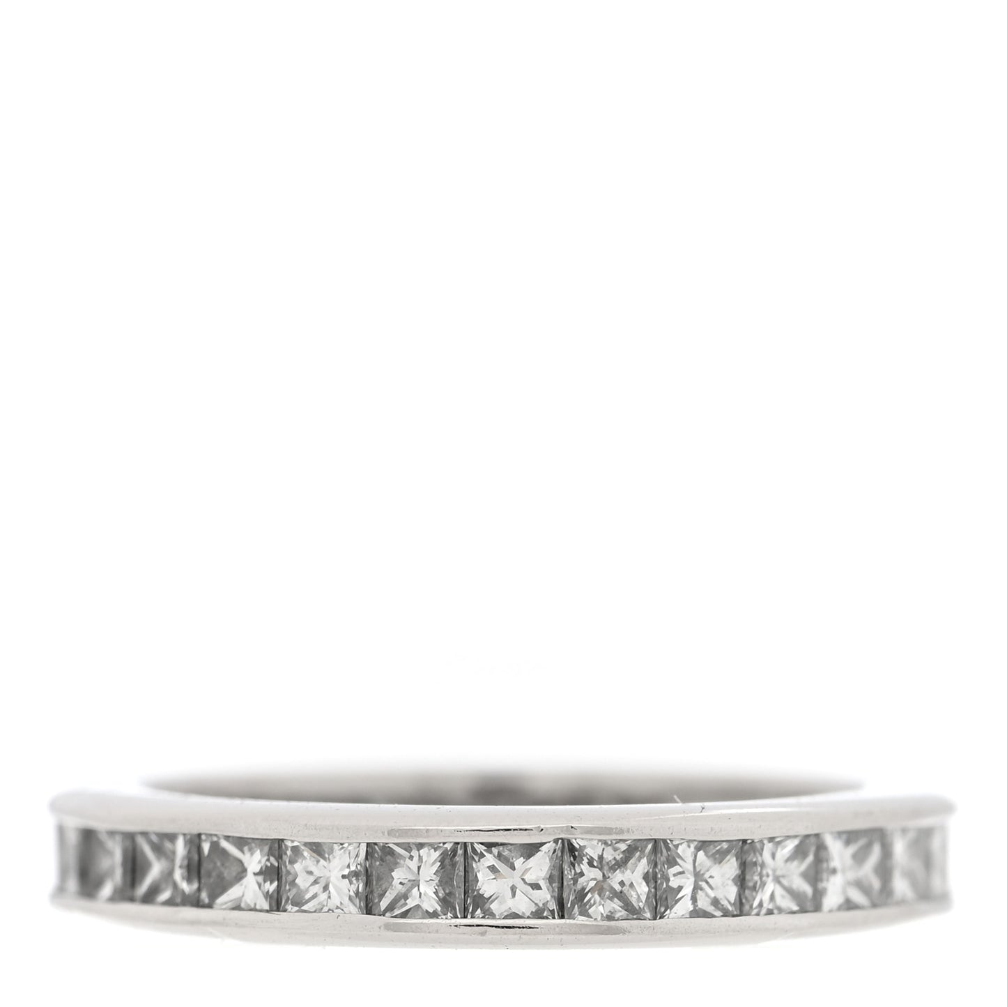 Platinum Diamond Channel Set Princess Wedding Band Ring 46 3.75