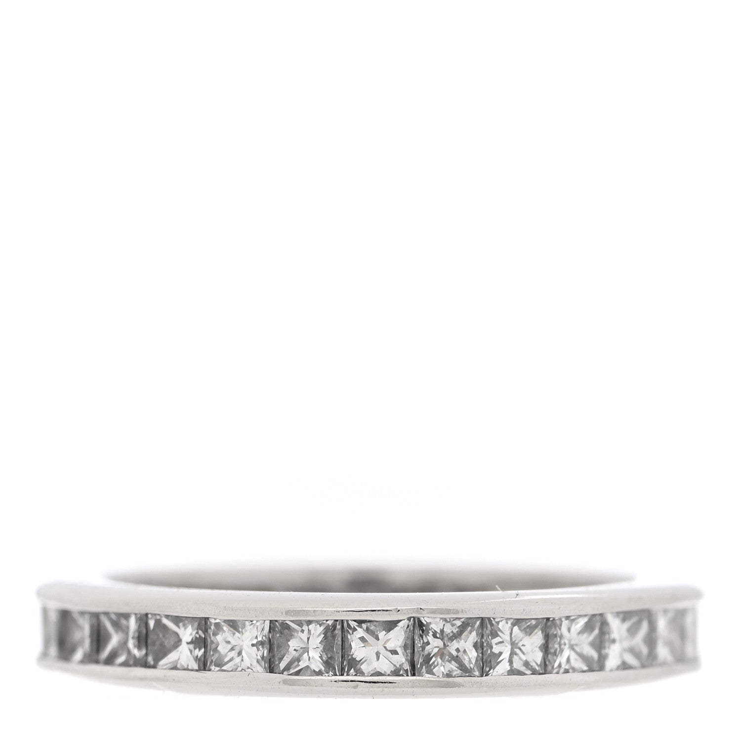 Harry Winston Platinum Diamond Channel Set Princess Wedding Band Ring 46 3.75 3 of 5