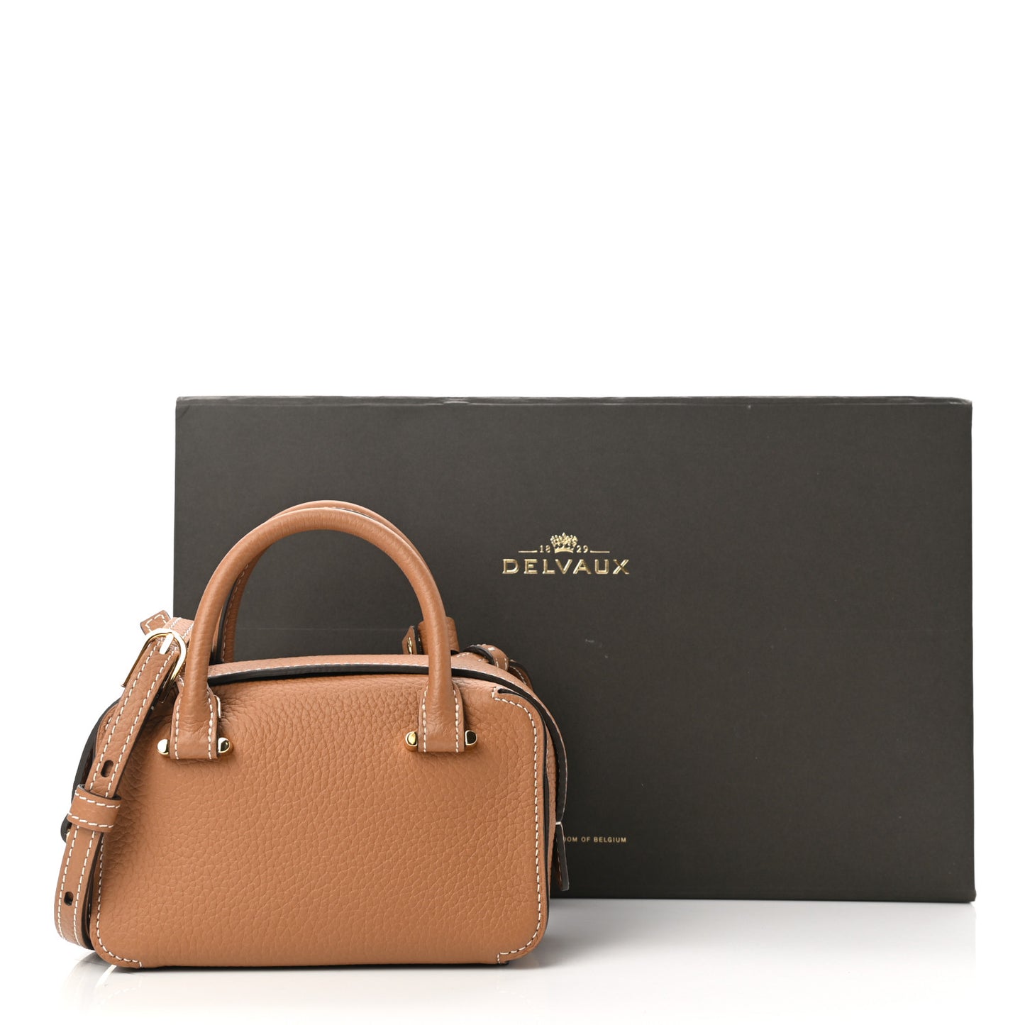 Taurillon Soft Nano Cool Box Satchel Vegetal Ivory
