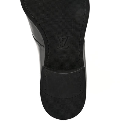 Louis Vuitton Lambskin Mens Derby Lace Up Shoes 9 Black 6 of 12