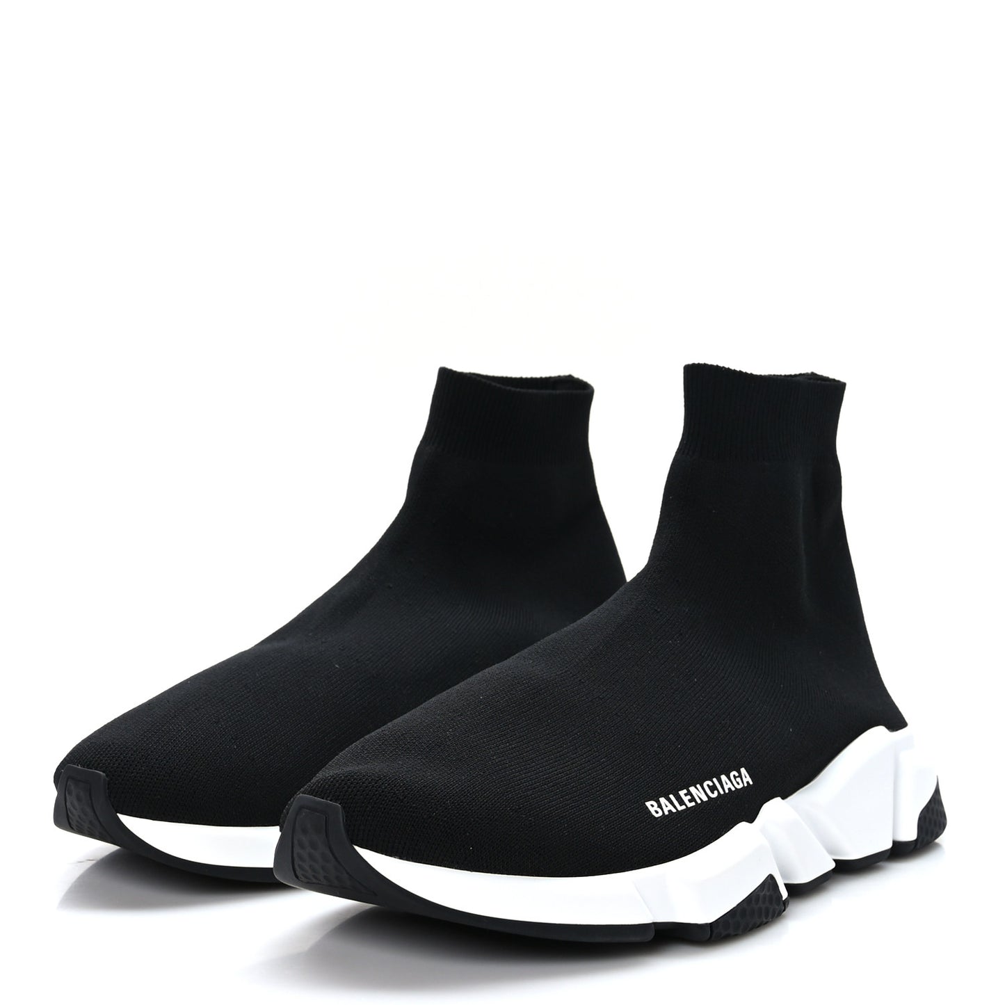 Neoprene Knit Mens Speed Sneakers 12 Black White