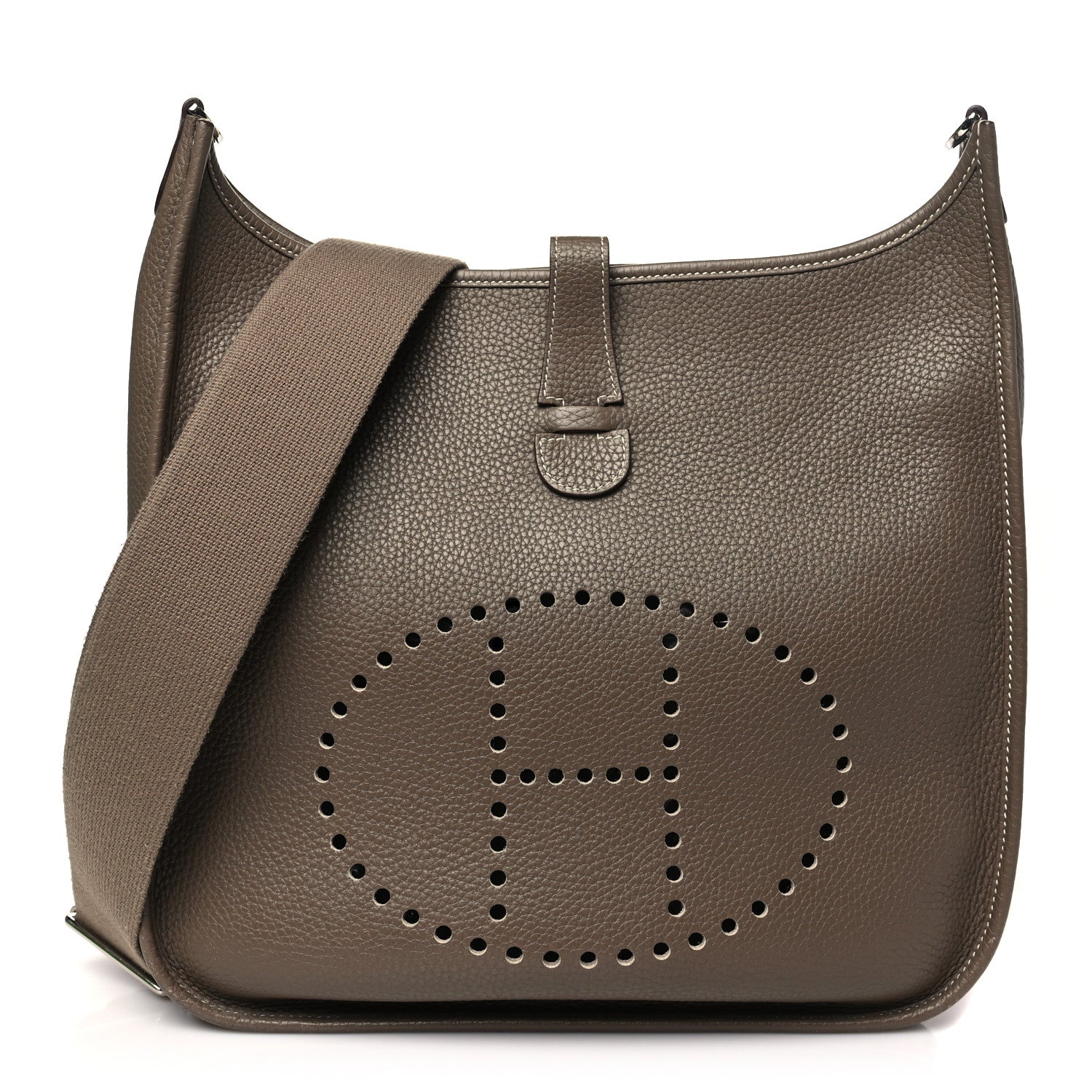 Hermes Taurillon Clemence Evelyne III GM Etoupe 1 of 10