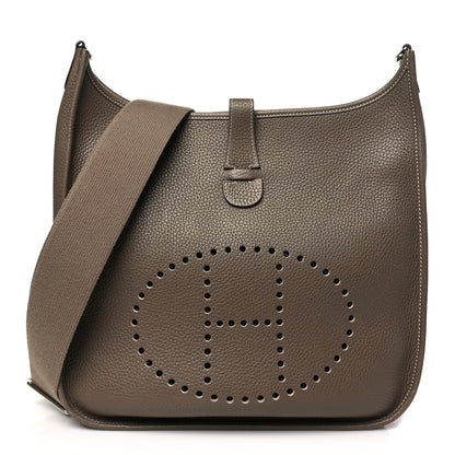 Hermes Taurillon Clemence Evelyne III GM Etoupe 1 of 10