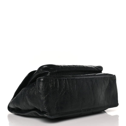 Saint Laurent Crinkled Calfskin Matelasse Monogram Medium Niki Chain Satchel Black 4 of 9