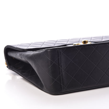 Chanel Lambskin Quilted XL Jumbo Single Flap Black 9 of 10