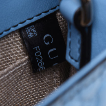 Gucci Soft Microguccissima Mini Emily Chain Shoulder Bag Mineral Blue 10 of 11