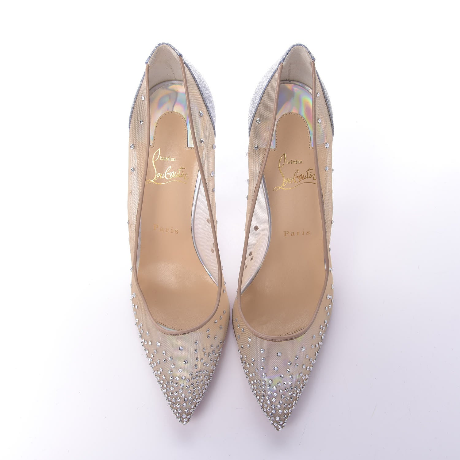 Christian Louboutin Crystal Strass Follies 100 Pumps 39.5 Crystal 6 of 10