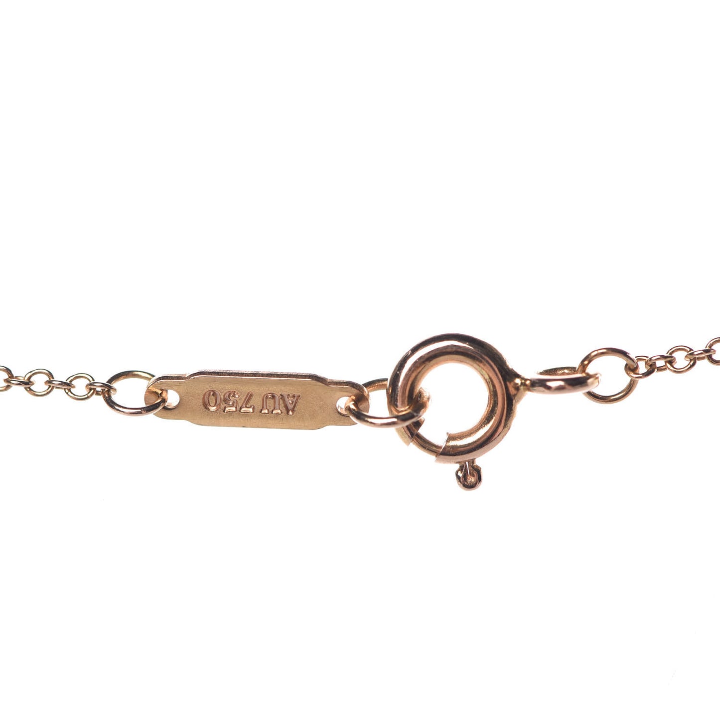 18K Yellow Gold Diamond Rose Key Pendant Necklace