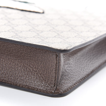 Gucci GG Supreme Monogram Web Animalier Bee Embroidered Medium Documents Holder Beige New Acero 9 of 9