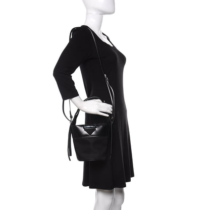 Prada Tessuto Spazzolato Ouverture Bucket Bag Black 2 of 12