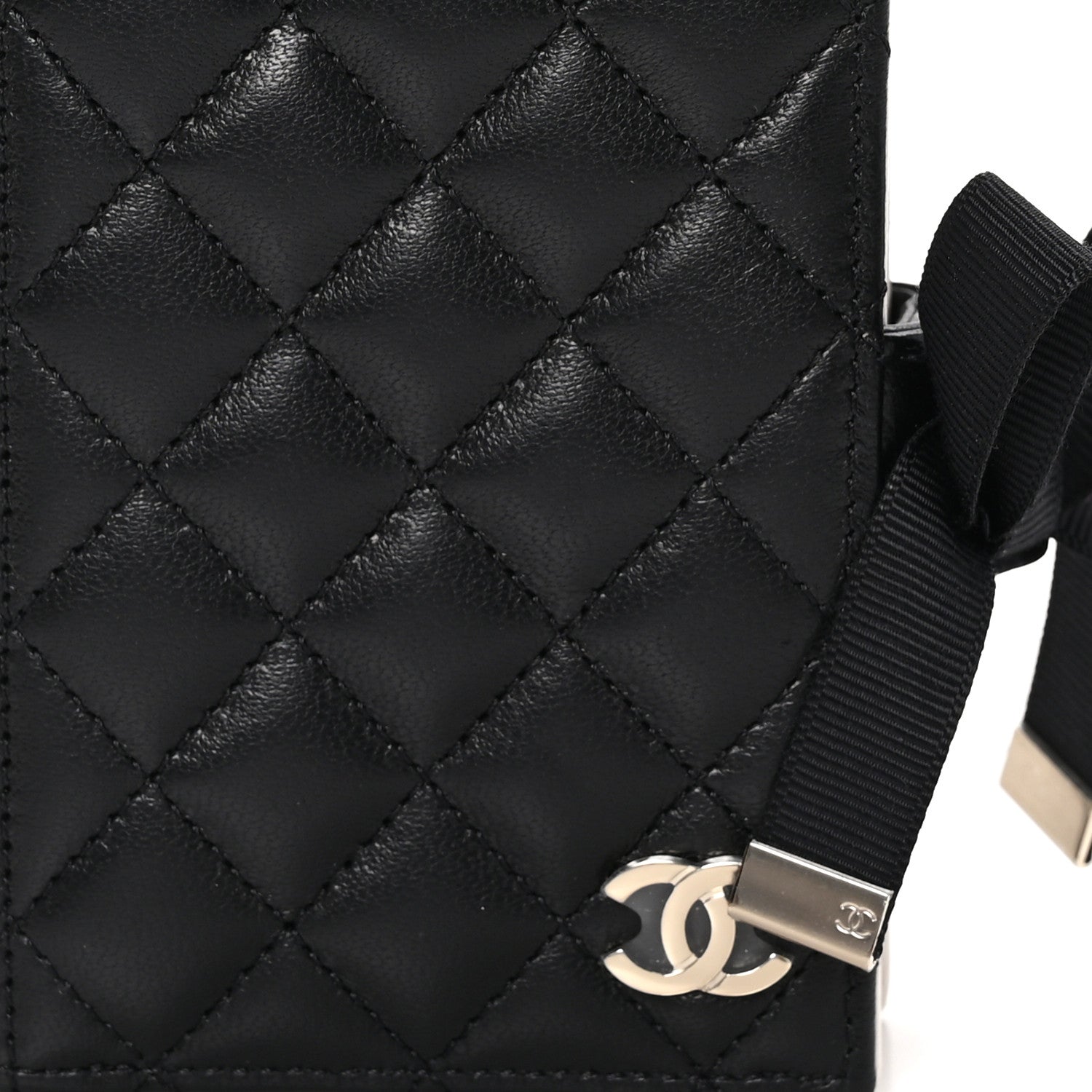 Chanel Lambskin Quilted Book Card Holder Black 9 of 10