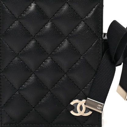 Chanel Lambskin Quilted Book Card Holder Black 9 of 10