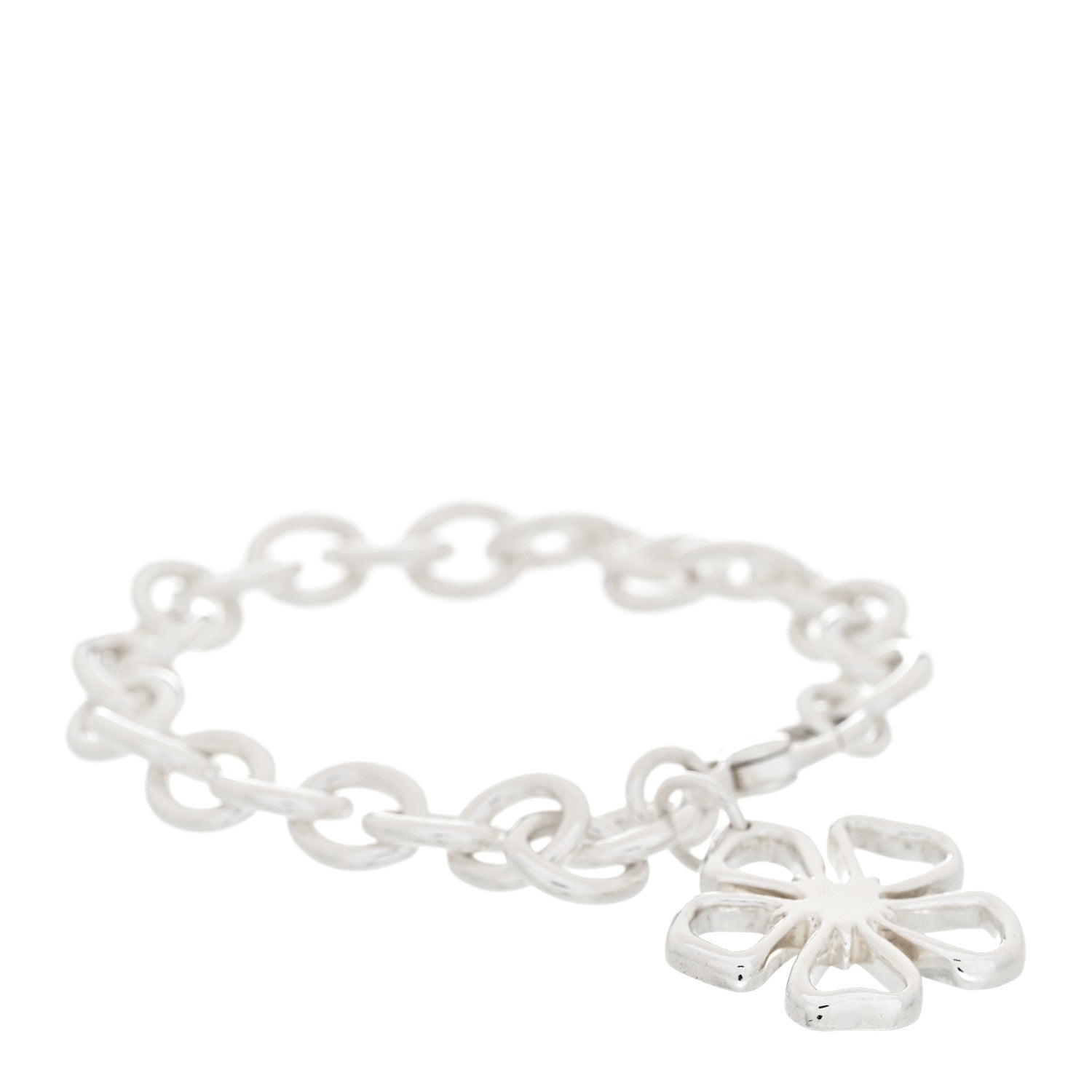 Tiffany Sterling Silver Flower Charm Bracelet 1 of 5