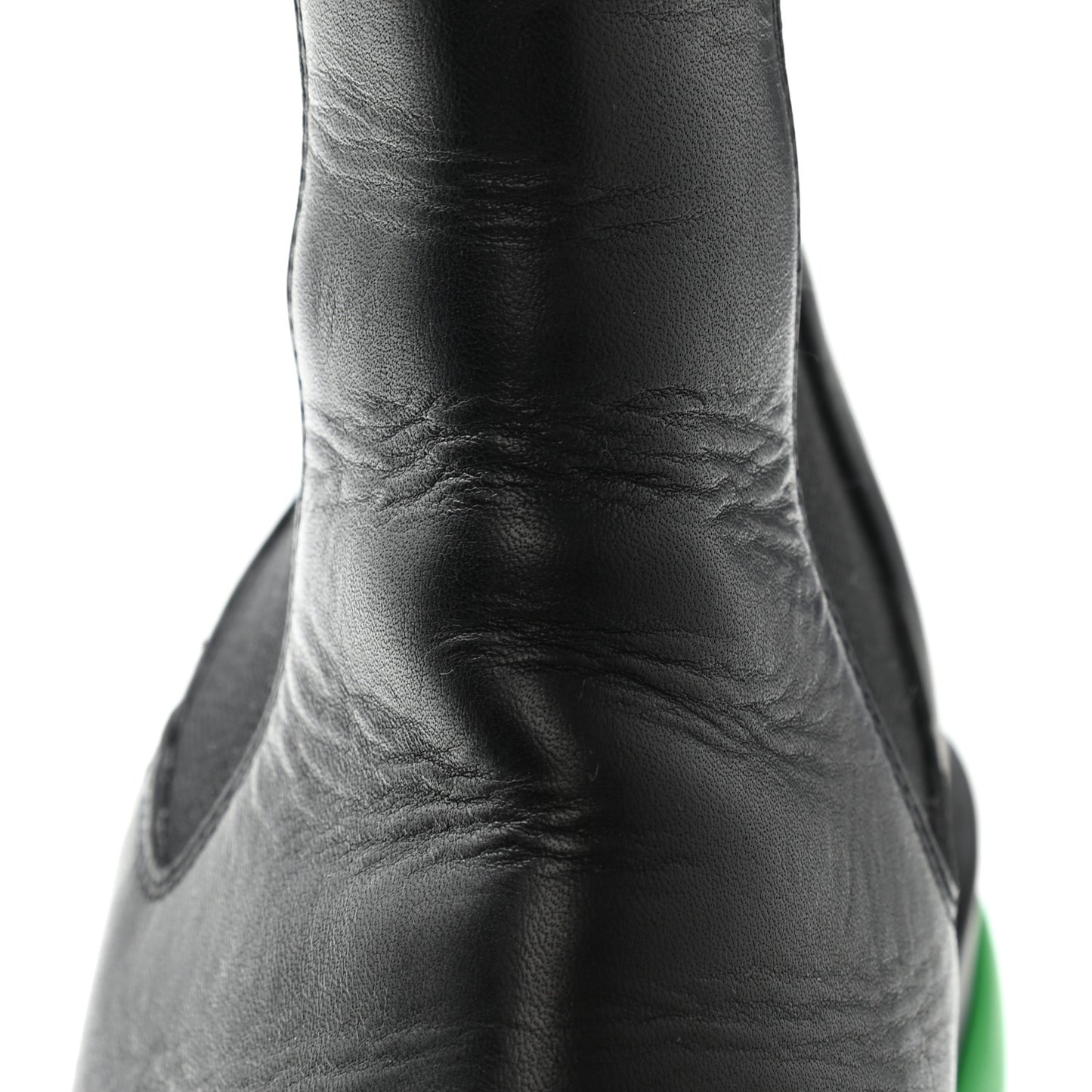 Calfskin The Flash Chelsea Boots 38 Black Grass