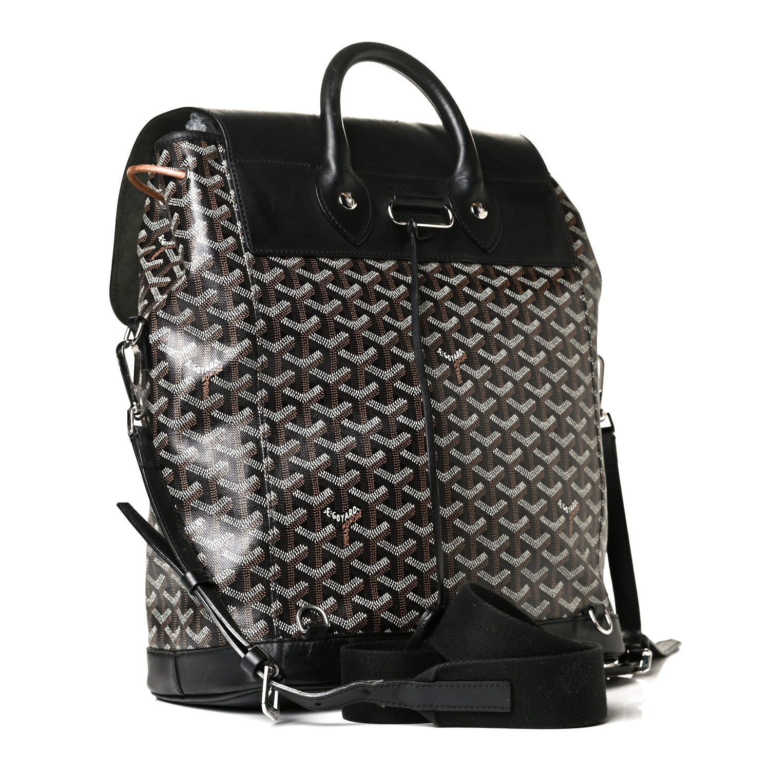 Goyard Goyardine Calfskin Alpin MM Backpack Black 2 of 12
