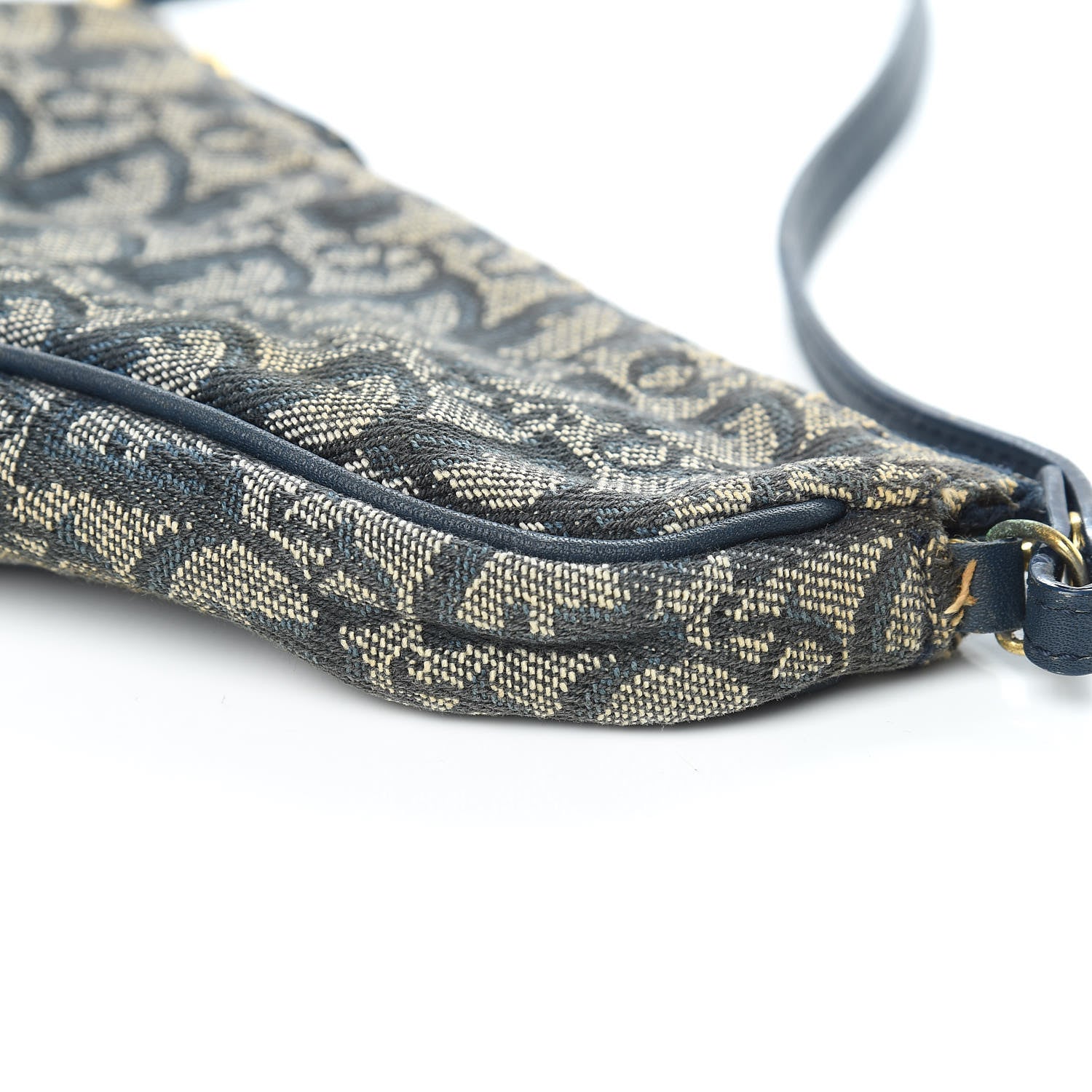 Christian Dior Monogram Mini Saddle Pochette Navy 10 of 14