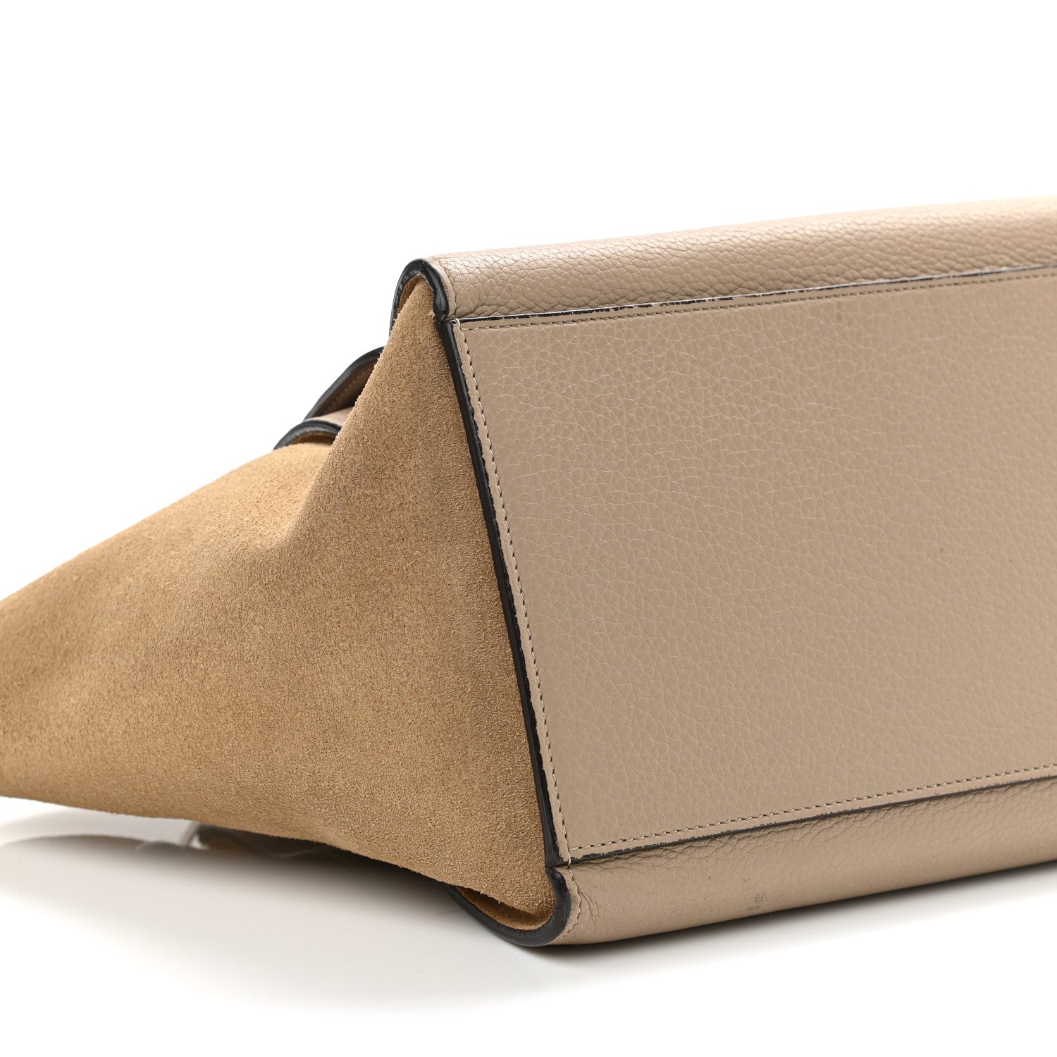 Celine Drummed Calfskin Suede Small Trapeze Dune 8 of 15