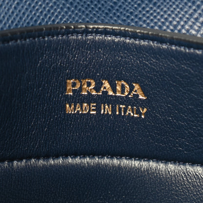 Prada Canapa Saffiano Large Double Bag Corda Bluette 7 of 9