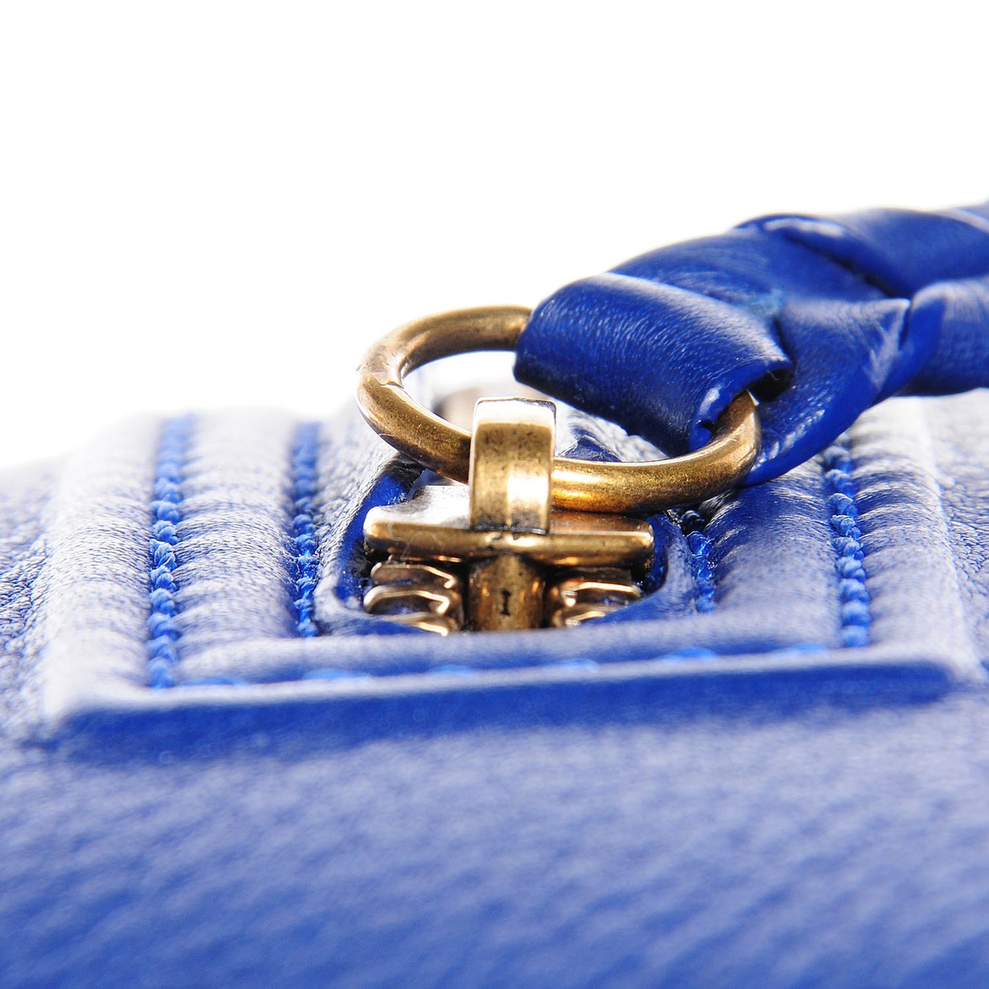 Supple Calfskin Medium Phantom Luggage Cobalt