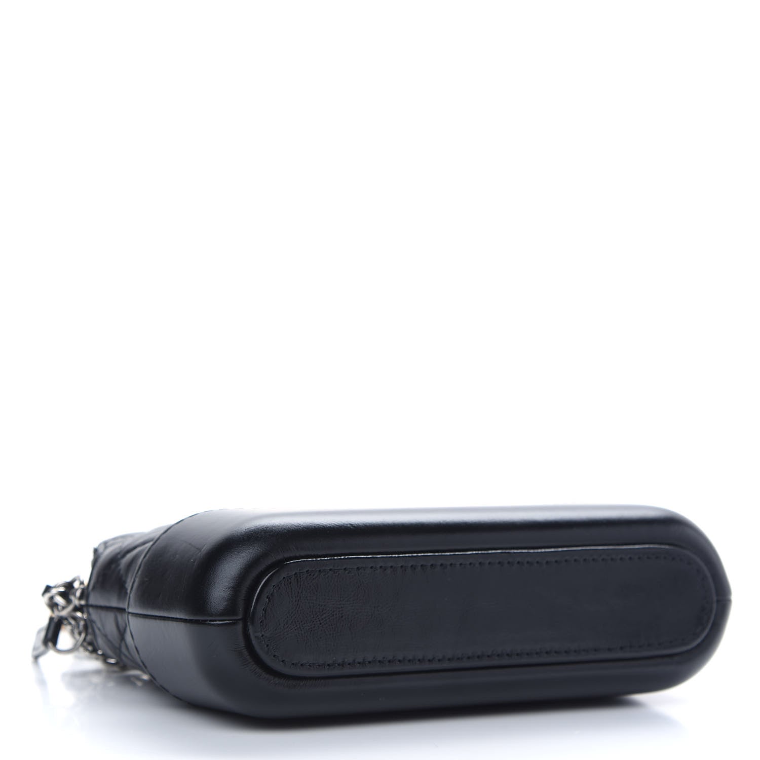 Chanel Aged Calfskin Quilted Small Gabrielle Clutch With Chain Black 4 of 9