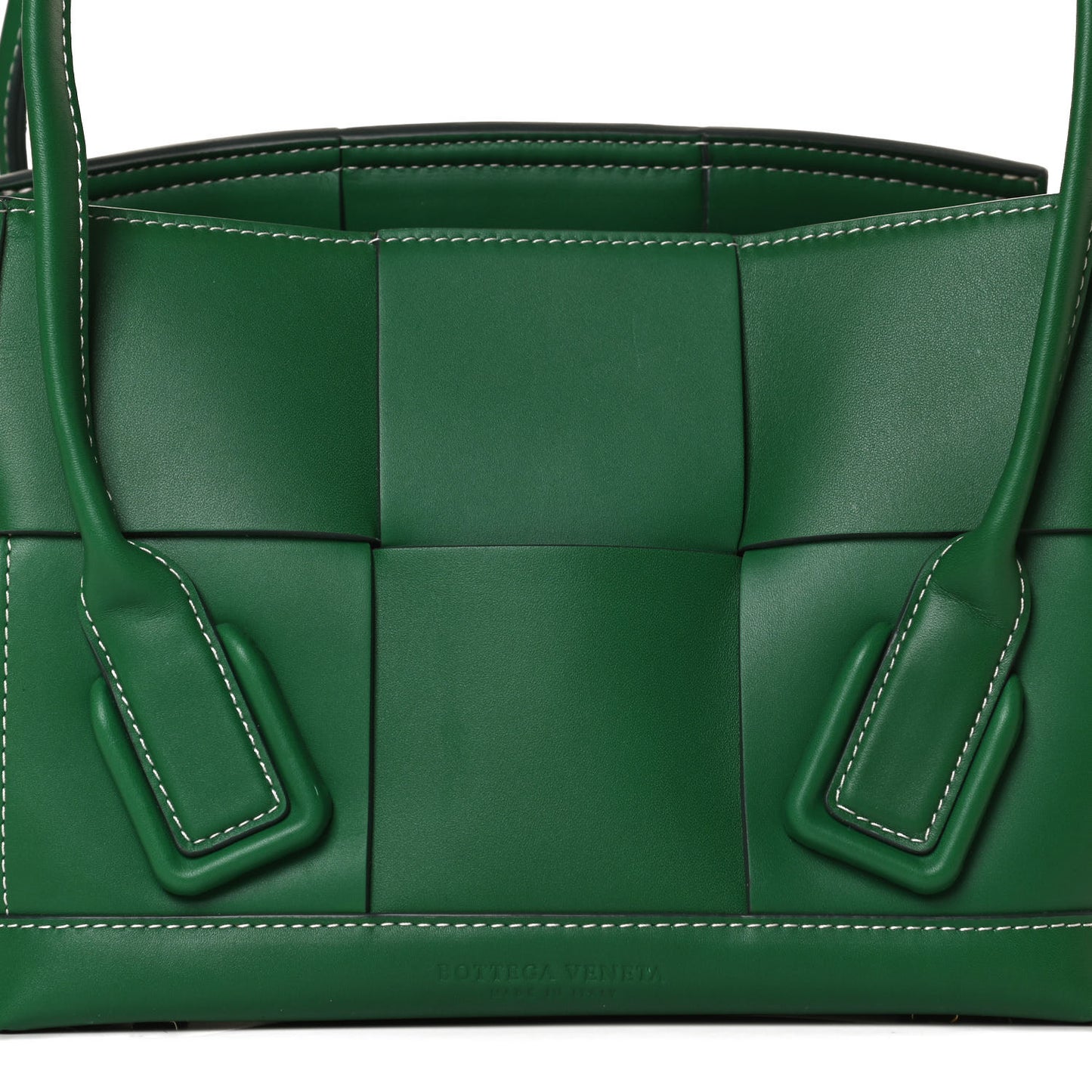 French Calfskin Maxi Intrecciato Arco 33 Racing Green